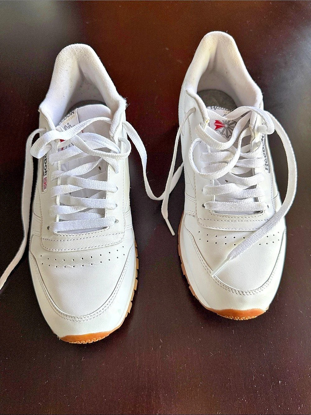 Reebok Classic Leather White Gum White Low Top Sneakers